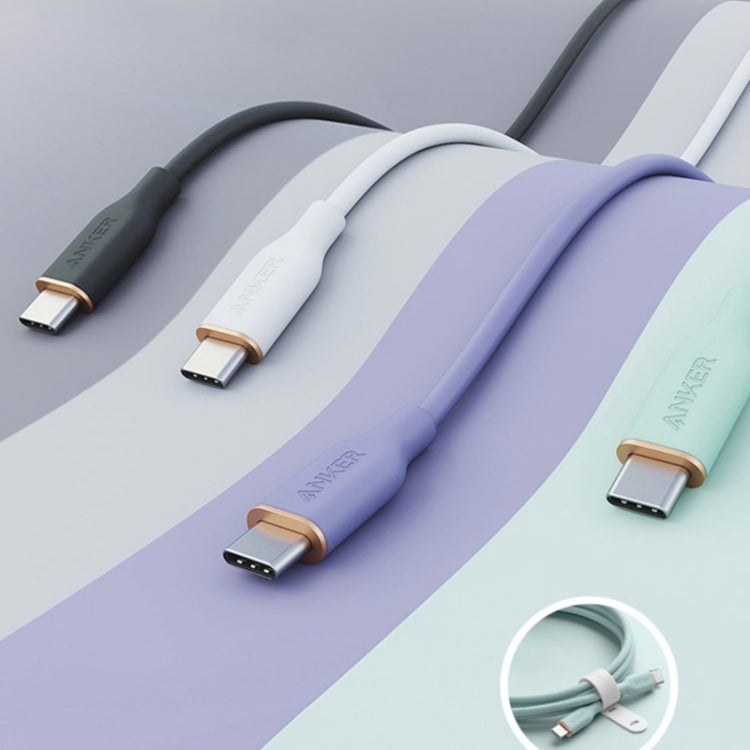 ANKER A8553 Powerline III 1.8m Skin Friendly Dual Type-C Data Cable PD100W Fast Charging Cable(Black) - free shipping - PMC TechLife - Order now!