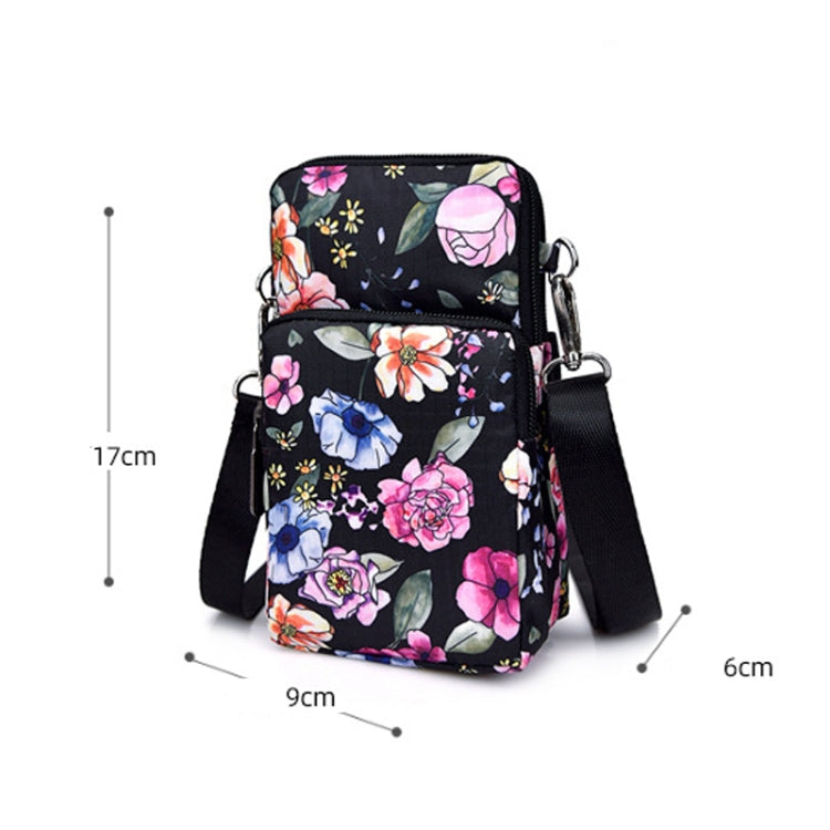 Printed Crossbody Mobile Phone Bag Mini Wallet With Arm Band, Style: Heart - Single-shoulder Bags by PMC TechLife | Online Shopping South Africa | PMC TechLife | Buy Now Pay Later Mobicred