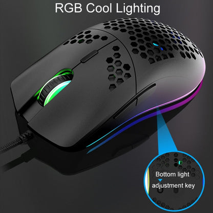 XUNSVFOX XYH90 Wired Hollow Hole Mouse RGB Illuminated Macro Programming Gaming Mouse(Black) - Wired Mice by XUNSVFOX | Online Shopping South Africa | PMC Jewellery | Buy Now Pay Later Mobicred