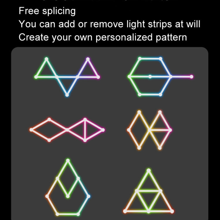 JSK-P26 Smart WiFi Bluetooth Version RGB Direct Illumination Phantom Splicing Light, Support Amazon Alexa / Google Assistant / DuerOS, Style: 9 Sections+AU Plug Adapter(White) - Novelty Lighting by PMC TechLife | Online Shopping South Africa | PMC TechLife | Buy Now Pay Later Mobicred