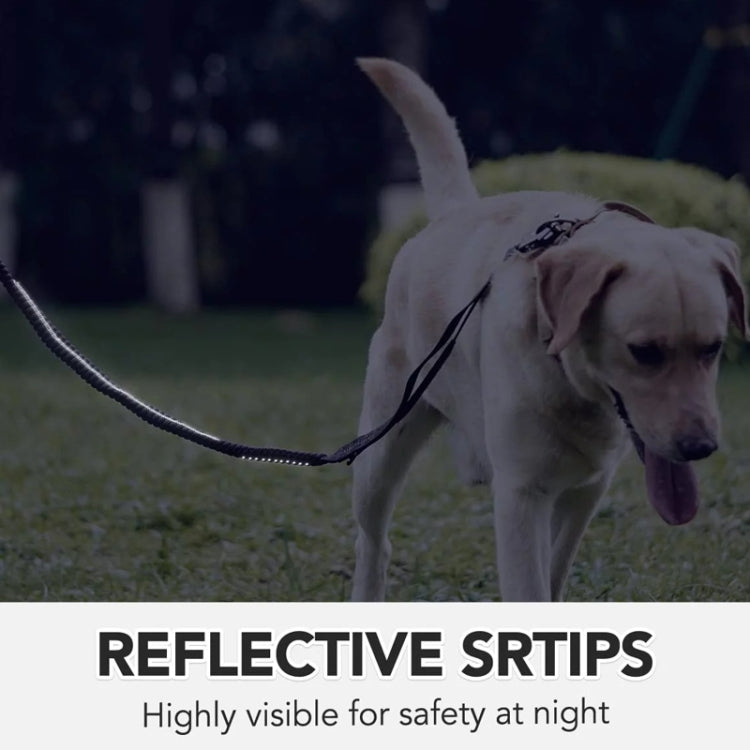 Heavy Duty Bungee Dog Leash Reflective Shock Absorbing Leashes for Medium Large Dogs(Khaki) - Leashes & Chest Strap by PMC TechLife | Online Shopping South Africa | PMC TechLife | Buy Now Pay Later Mobicred