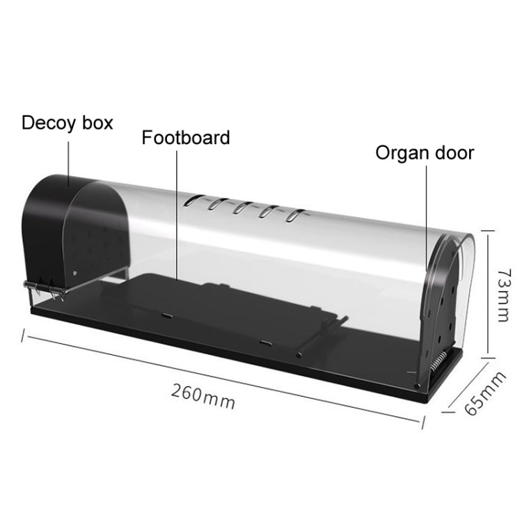 Household Transparent Plastic Highly Sensitive Automatic Pedal Mousetrap(SJZ034) - Traps by PMC TechLife | Online Shopping South Africa | PMC TechLife | Buy Now Pay Later Mobicred