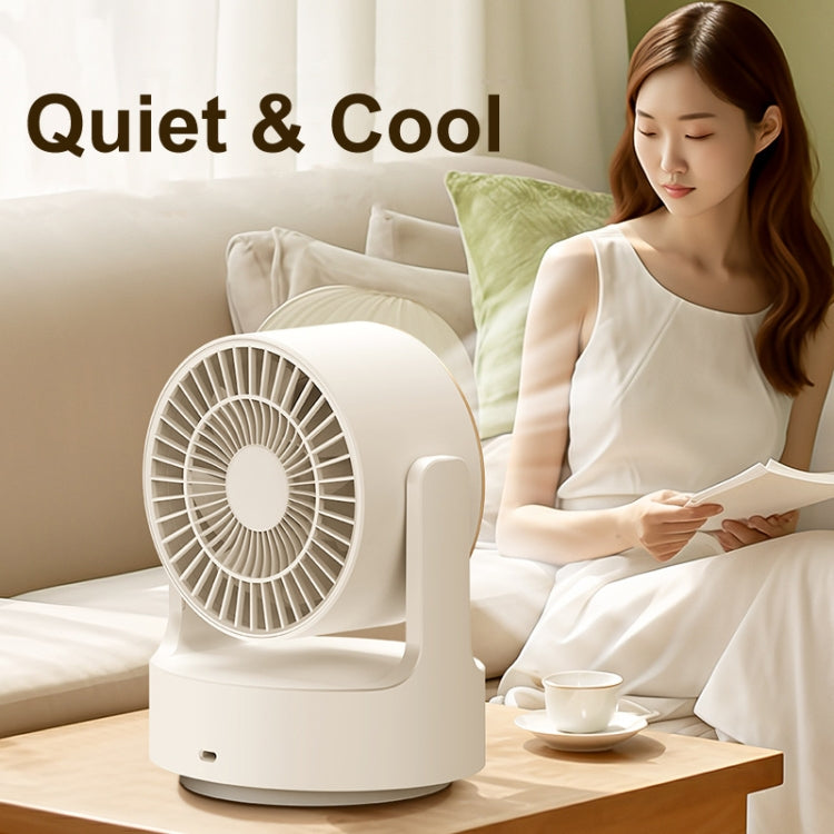 3 In 1 Multifunctional Desktop Fan with LED Light Cosmetic Mirror Rechargeable Oscillating - Electric Fans by PMC TechLife | Online Shopping South Africa | PMC TechLife | Buy Now Pay Later Mobicred