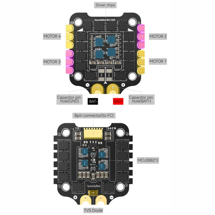 SpeedyBee BLS 50A 4-in-1 ESC 3-6S Lipo Barometer For RC Drone - Flight Controller by PMC Jewellery | Online Shopping South Africa | PMC Jewellery | Buy Now Pay Later Mobicred