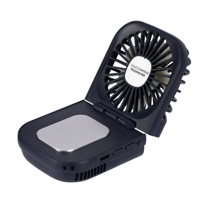 USB Charging Folding Outdoor Handheld Mini Cold Compress Fan Desktop Cooling Fan(Navy Blue) - Electric Fans by PMC Jewellery | Online Shopping South Africa | PMC Jewellery | Buy Now Pay Later Mobicred