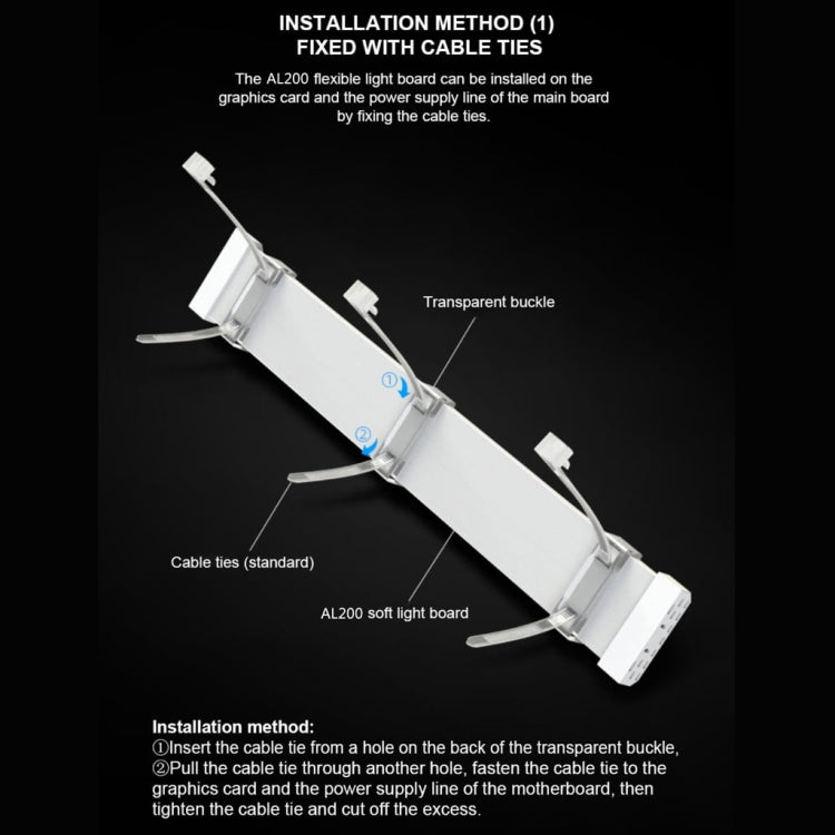 AOSOR Al200 Neon Cable Computer Motherboard Graphics Card Glow Board Power Supply Line Decoration(White) - free shipping - PMC Jewellery - Order now!