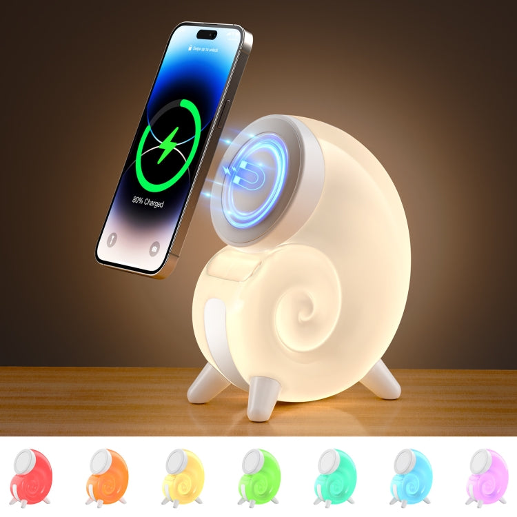 Conch RGB Touch Night Light Magsafe Magnetic Wireless Charger(Colorful) - Wireless Charger by PMC Jewellery | Online Shopping South Africa | PMC Jewellery | Buy Now Pay Later Mobicred