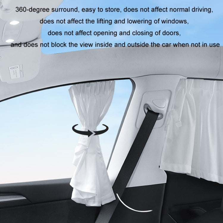 For Tesla Model Y 4pcs Black Car Side Window Privacy Sun Protection Curtain - Window Foils & Solar Protection by PMC TechLife | Online Shopping South Africa | PMC TechLife | Buy Now Pay Later Mobicred