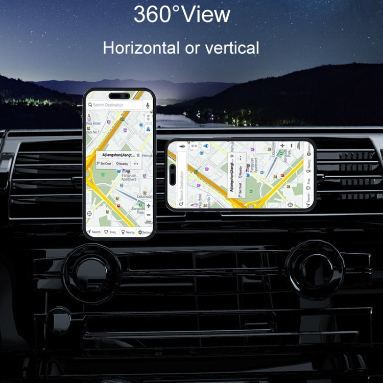Car Magnetic Wireless Charging Cell Phone Holder With Ambient Light, Style: Blue Light - Wireless Charger Holders by PMC TechLife | Online Shopping South Africa | PMC TechLife | Buy Now Pay Later Mobicred