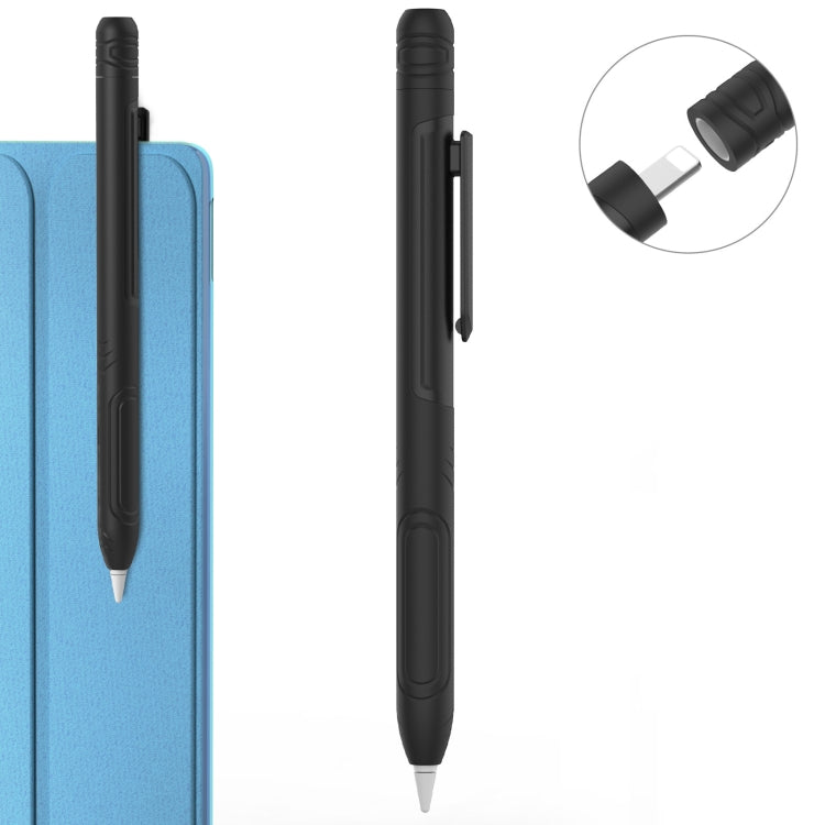 For Apple Pencil 1 AhaStyle PT141 Triple Defense Pen Clip Silicone Protective Case(Midnight Blue) - Pencil Accessories by AhaStyle | Online Shopping South Africa | PMC Jewellery | Buy Now Pay Later Mobicred