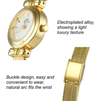 BS Bee Sister 22mm Retro Female Wrist Watch with Stainless Steel Mesh Butterfly Design Strap(Champagne Gold) - Metal Strap Watches by BS Bee Sister | Online Shopping South Africa | PMC Jewellery | Buy Now Pay Later Mobicred