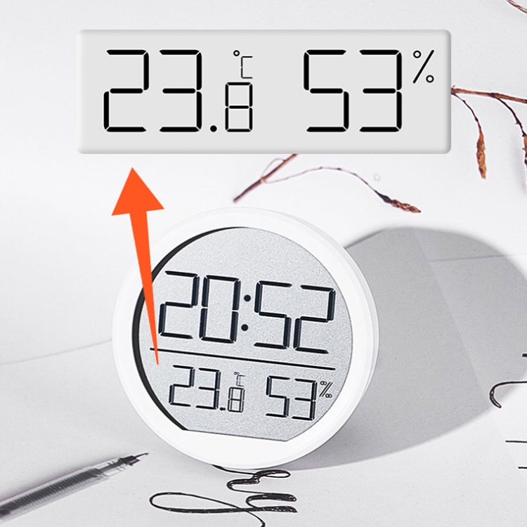 Slim Magnetic Thermometer And Hygrometer Clock Home Wall-Mounted Electronic Clock(White) - Wall Clock by PMc TechLife | Online Shopping South Africa | PMc TechLife | Buy Now Pay Later Mobicred