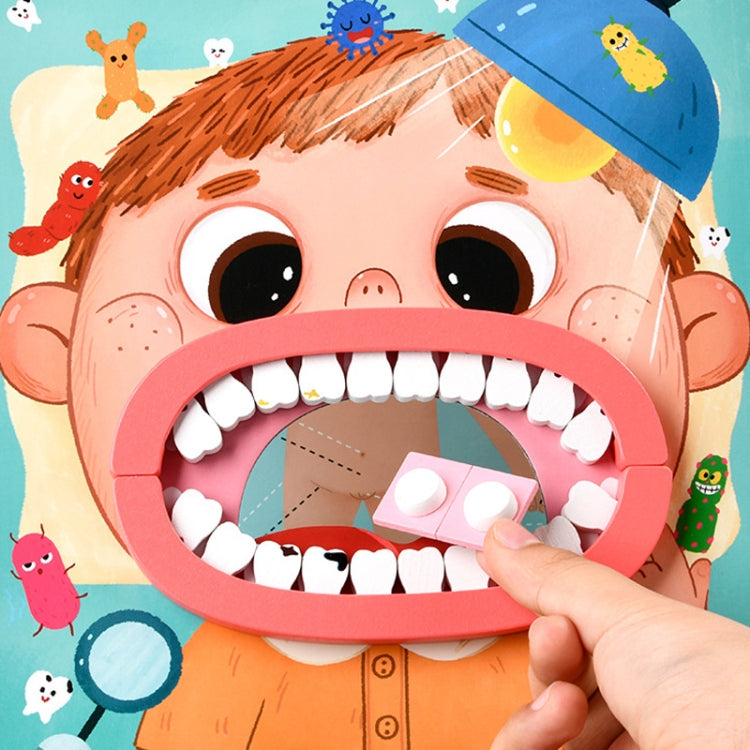 Wooden Children Oral Dentistry Simulation Dentist Set Pretend Play Medical Toy, Color: Basic Model Blue - Pretend Play Toys by PMC Jewellery | Online Shopping South Africa | PMC Jewellery | Buy Now Pay Later Mobicred