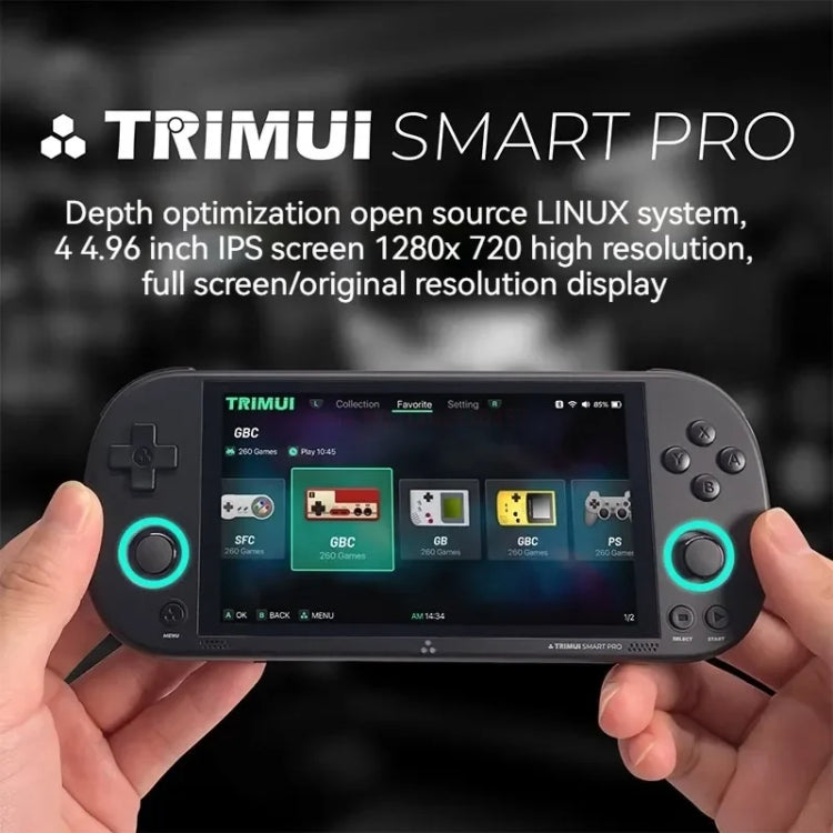 Trimui Smart Pro 4.96 Inch IPS Screen Handheld Game Console Open Source Linux System 128G(Grey) - Pocket Console by Trimui | Online Shopping South Africa | PMC Jewellery | Buy Now Pay Later Mobicred