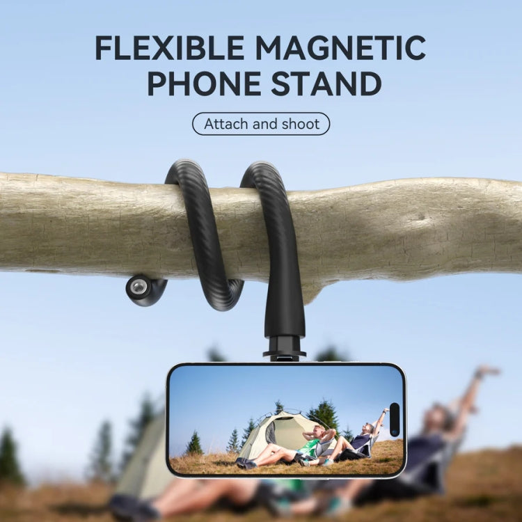 TELESIN P3-FM-01 Flexible Magnetic Fast Disassembly Magsafe Mobile Phone Bracket Sports Camera Entangled Fixed Holder(Blue) - Stand by TELESIN | Online Shopping South Africa | PMC Jewellery | Buy Now Pay Later Mobicred