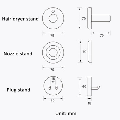 For Dyson Hair Dryer Plug Walnut Wall-mounted Storage Rack Wooden Shelf - For Dyson Accessories by PMC Jewellery | Online Shopping South Africa | PMC Jewellery | Buy Now Pay Later Mobicred