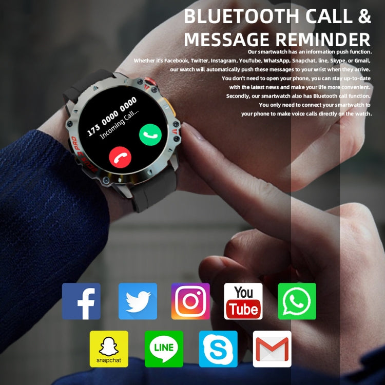 LOKMAT ZEUS3 Pro 1.39-Inch 5ATM Waterproof Outdoor Sports Bluetooth Call Smart Watch(Black) - Smart Watches by LOKMAT | Online Shopping South Africa | PMC Jewellery | Buy Now Pay Later Mobicred