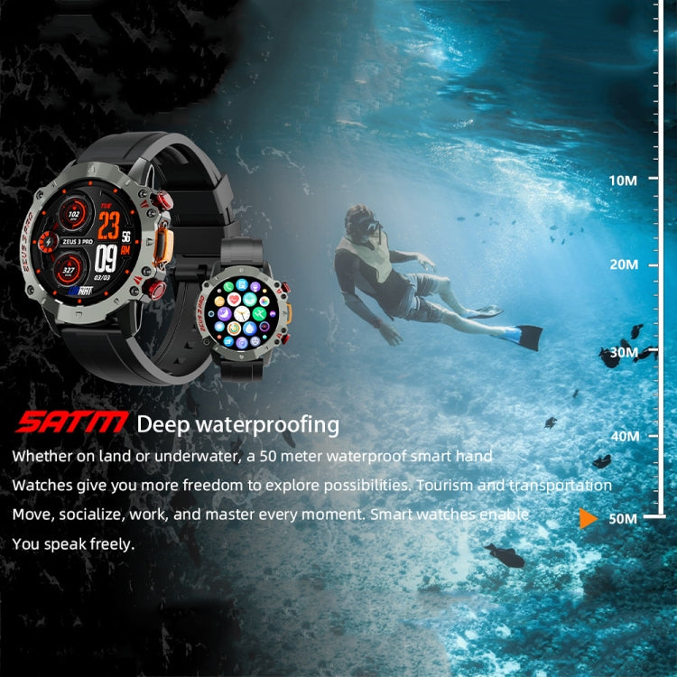 LOKMAT ZEUS3 Pro 1.39-Inch 5ATM Waterproof Outdoor Sports Bluetooth Call Smart Watch(Red) - Smart Watches by LOKMAT | Online Shopping South Africa | PMC Jewellery | Buy Now Pay Later Mobicred