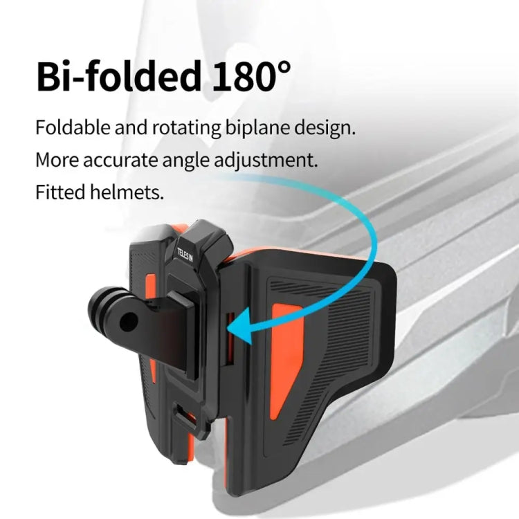 TELESIN GP-HBM-MT2 Universal Helmet Mount Holder For Sports Camera - Helmet Mount by TELESIN | Online Shopping South Africa | PMC TechLife | Buy Now Pay Later Mobicred