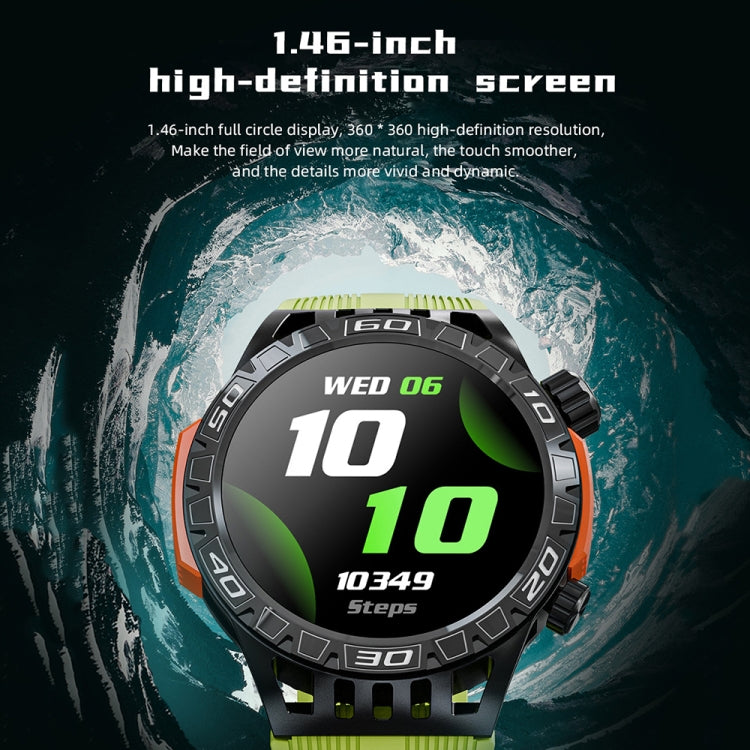 LOKMAT ZEUS6 PRO 1.46-Inch IP68 Waterproof SOS Flashlight Bluetooth Smart Watch(Brick Red) - free shipping - PMC TechLife - Order now!