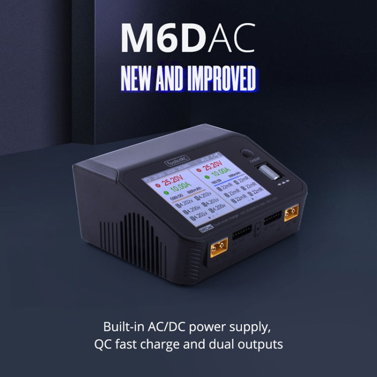 ToolkitRC M6DAC Dual Way Aeromodelling Drone Li-Po Battery Balance Charger(EU Plug) - free shipping - PMC Jewellery - Order now!