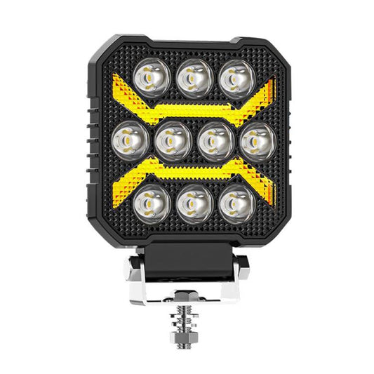 4 Inch Square Mixed Luminous Arch Bridge Angel Eye Car Work Light(X5) - Work Lights by PMC Jewellery | Online Shopping South Africa | PMC Jewellery | Buy Now Pay Later Mobicred