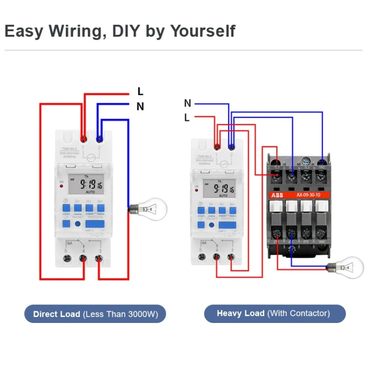 SINOTIMER TM919AK 85-265V AC 16A Din Rail Mount Digital Timer Switch Microcomputer Weekly Programmable Time Relay Control - Switch by SINOTIMER | Online Shopping South Africa | PMC TechLife | Buy Now Pay Later Mobicred