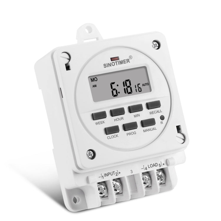 SINOTIMER TM618E -4 12V Smart Digital 7 Days Programmable Timer Switch 16A Controller With Mounting Base - Switch by SINOTIMER | Online Shopping South Africa | PMC Jewellery | Buy Now Pay Later Mobicred