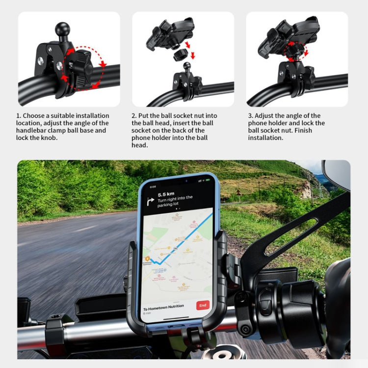 Kewig Electrical Bike Vigorously Clip Base Bracket Outdoor Cycling Cell Phone Navigation Holder, Model: M8SP-C4 - Holder by Kewig | Online Shopping South Africa | PMC Jewellery | Buy Now Pay Later Mobicred