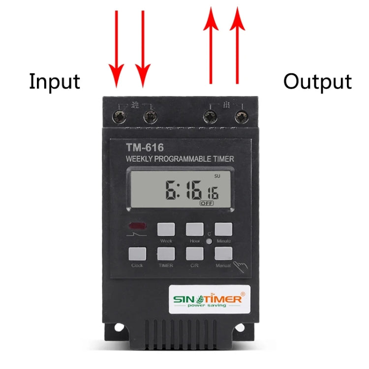 SINOTIMER TM616W-2 220V 30A Weekly Programmable Digital Timer Switch Relay Control - Switch by SINOTIMER | Online Shopping South Africa | PMC Jewellery | Buy Now Pay Later Mobicred