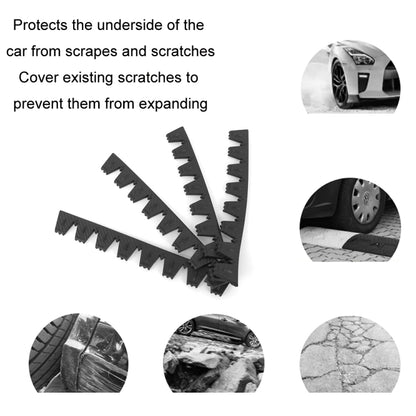 8pcs /Set Car Bumper Serrated Anti-collision Plate Decoration(Black) - Anti Collision Sticker by PMC Jewellery | Online Shopping South Africa | PMC Jewellery | Buy Now Pay Later Mobicred