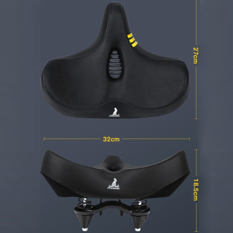 Phoenix 3D Bicycle Enlarged Thickened Soft Seat Cushion Hollow Spring Shock Absorber - Bicycle Saddle by Phoenix | Online Shopping South Africa | PMC Jewellery | Buy Now Pay Later Mobicred