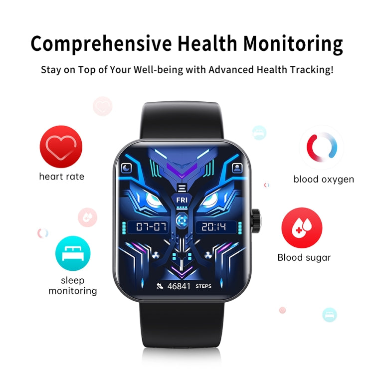 F16 2.0-inch IP67 Waterproof Health Monitoring Bluetooth Call Smart Watch(Grey) - Smart Watches by PMC TechLife | Online Shopping South Africa | PMC TechLife | Buy Now Pay Later Mobicred