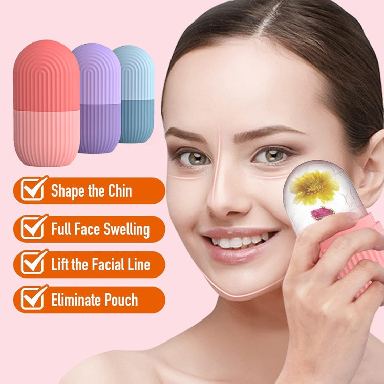 Silicone Wave Pattern Ice Compartment Mould Facial Beauty Massage Pore Shrinking Ice Cube Mold(Pink) - free shipping - PMC TechLife - Order now!