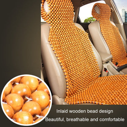 Car Wood Beaded Cushion Universal Car Seat Cover Summer Interior Supply(Beige) - Seat Accessories by PMC Jewellery | Online Shopping South Africa | PMC Jewellery | Buy Now Pay Later Mobicred