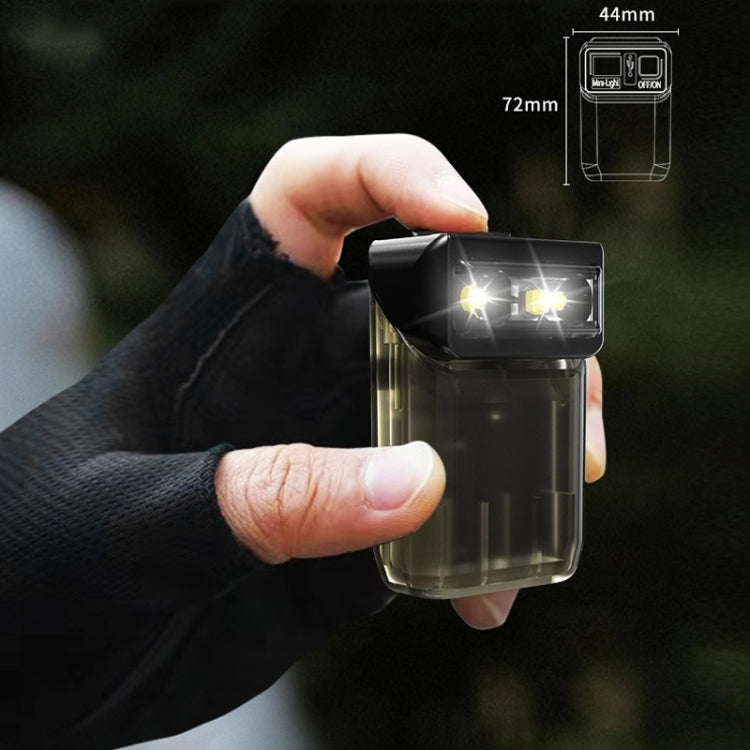 Mini Type-C Rechargeable Outdoor Keychain Light Flashlight(Lamp Head Rotatable Black) - Mini Flashlight by PMc TechLife | Online Shopping South Africa | PMc TechLife | Buy Now Pay Later Mobicred