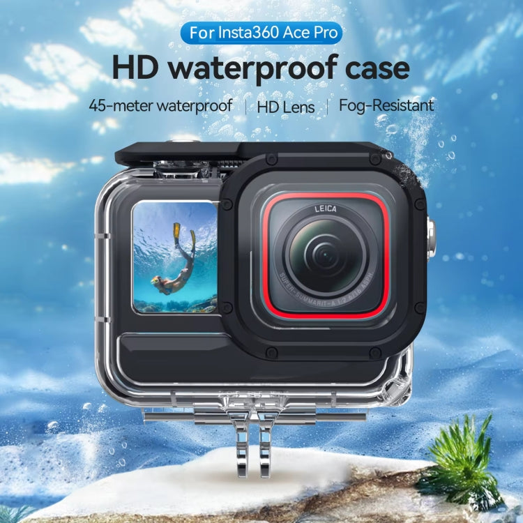 For Insta360 Ace Pro Camera TELESIN 45m Waterproof Case Underwater Diving Housing Cover - Case & Bags by TELESIN | Online Shopping South Africa | PMC Jewellery | Buy Now Pay Later Mobicred