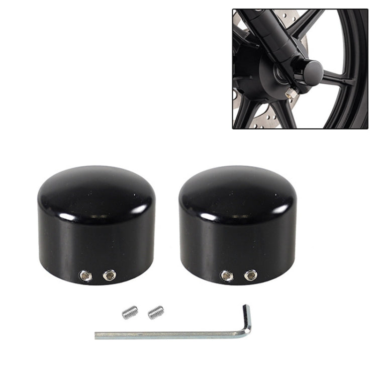 For Harley Davidson Motorcycle Modified Front Axle Wheel Covers Front Axle Decorative Cover(Black) - Replacement Parts by PMC TechLife | Online Shopping South Africa | PMC TechLife | Buy Now Pay Later Mobicred