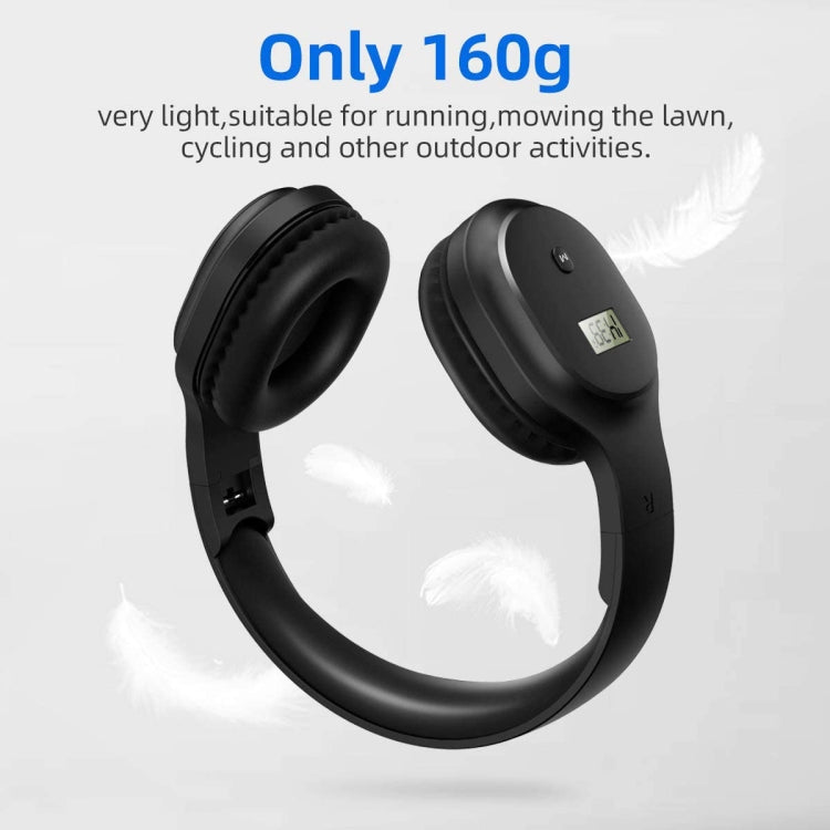 A8 Charging Version Portable Digital Display FM Headphone(White) - Radio Player by PMC TechLife | Online Shopping South Africa | PMC TechLife | Buy Now Pay Later Mobicred