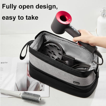 For Dyson Baona BN-DS005 Large-capacity Double-layer Hair Dryer Curling Iron Storage Bag(Black) - For Dyson Accessories by Baona | Online Shopping South Africa | PMC Jewellery | Buy Now Pay Later Mobicred