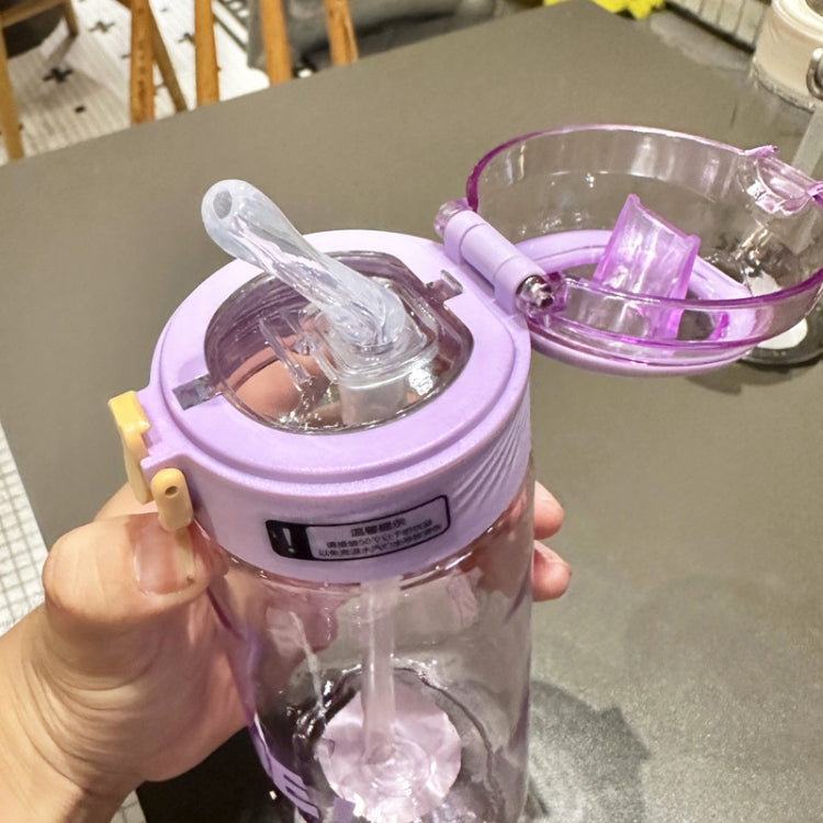 Student Portable Bouncing Straw Large Capacity Drop Resistant Plastic Cups, Style: 550ml Green - Kettles by PMC TechLife | Online Shopping South Africa | PMC TechLife | Buy Now Pay Later Mobicred