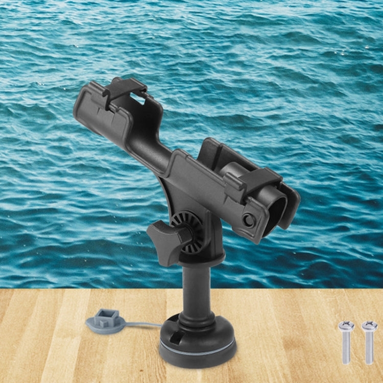 Marine 360 Degree Adjustable Plastic Fishing Rod Holder(With Round Mounting Base) - Marine Accessories & Parts by PMC Jewellery | Online Shopping South Africa | PMC Jewellery | Buy Now Pay Later Mobicred