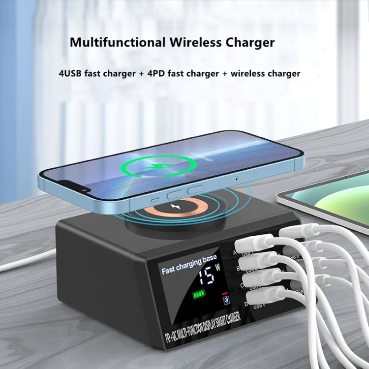 X9M 9-in-1 110W USB+PD Smart Multi-ports QI Magnetic Wireless Charger, Spec: Black AU Plug - Multifunction Charger by PMC Jewellery | Online Shopping South Africa | PMC Jewellery | Buy Now Pay Later Mobicred