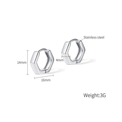 OPK GE936 1pair Personalized Stainless Steel Geometric Earrings Simple Cool Style Earrings - Stud Earrings & Earrings by OPK | Online Shopping South Africa | PMC Jewellery | Buy Now Pay Later Mobicred