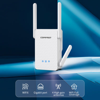 COMFAST CF-XR185 3000Mbps WiFi6 Dual Band Signal Amplifier Gigabit WAN/LAN Port UK Plug - Broadband Amplifiers by COMFAST | Online Shopping South Africa | PMC Jewellery | Buy Now Pay Later Mobicred