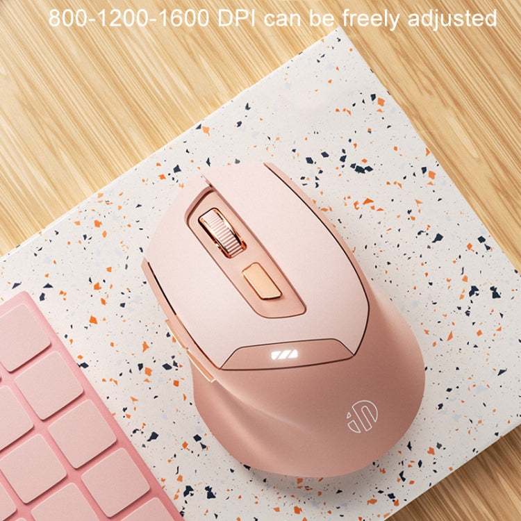 Inphic DR8 2.4G Wireless + Bluetooth 5.0/4.0 Tri-mode Charging Mute Office Gaming Computer Mouse(Milk Tea Color) - Wireless Mice by Inphic | Online Shopping South Africa | PMC Jewellery | Buy Now Pay Later Mobicred