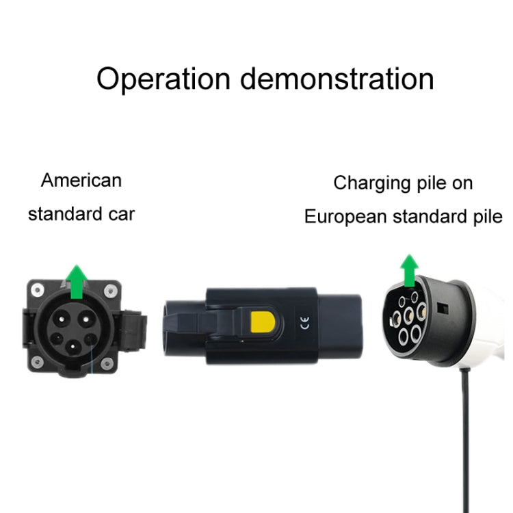 TYPE2-TYPE1 New Energy Vehicle Charging Station Adapter(Black) - EV Charger Accessories by PMC Jewellery | Online Shopping South Africa | PMC Jewellery | Buy Now Pay Later Mobicred