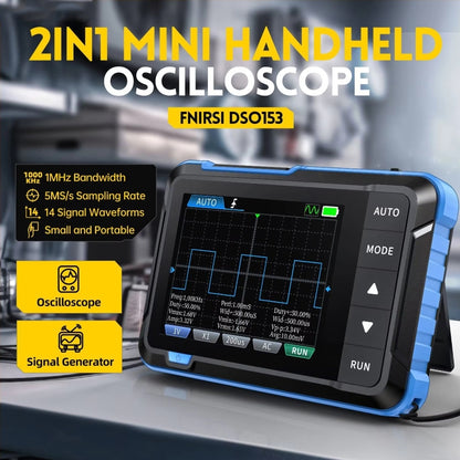 FNIRSI 2 In 1 Mini Portable Digital Oscilloscope Signal Generator, Set: Standard - Digital Multimeter by FNIRSI | Online Shopping South Africa | PMC Jewellery | Buy Now Pay Later Mobicred