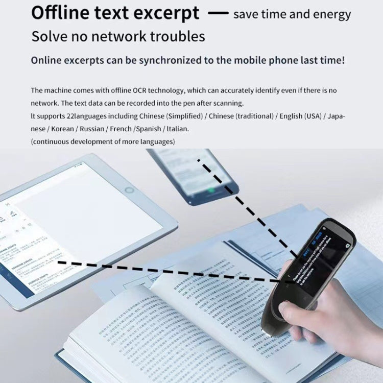 International Version Multi-language Camera Scanning Offline Translation Pen(Black) - free shipping - PMC Jewellery - Order now!