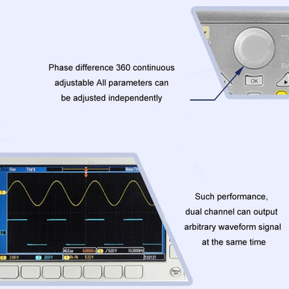 JUNTEK Programmable Dual-Channel DDS Function Arbitrary Waveform Signal Generator, Frequency: 15MHz(UK Plug) - Other Tester Tool by PMC Jewellery | Online Shopping South Africa | PMC Jewellery | Buy Now Pay Later Mobicred